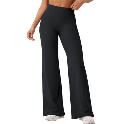 High waisted Slim-fit Wide-leg Butt-lifting Pants