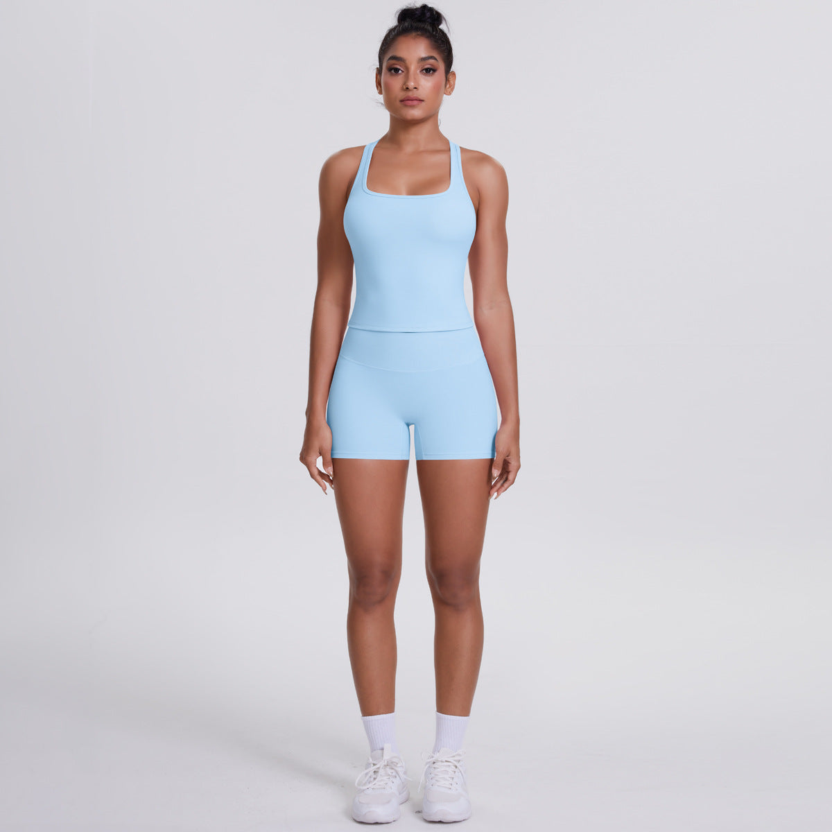 Outdoor Leisure Running Clothes Beauty Back Hip Raise Skinny Shorts Set