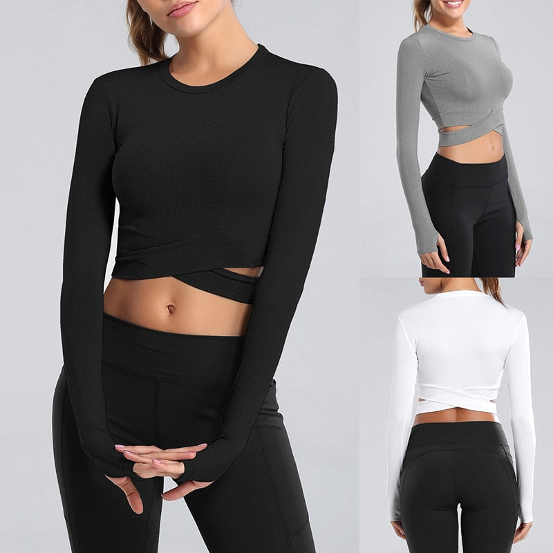Sports fitness cropped yoga Top