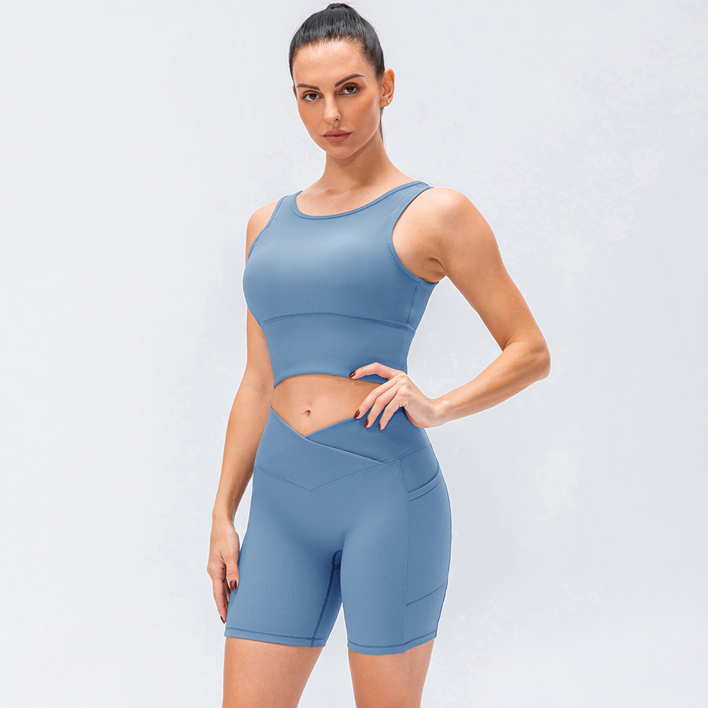 Women's Fashion Solid Color Breathable Yoga Suit