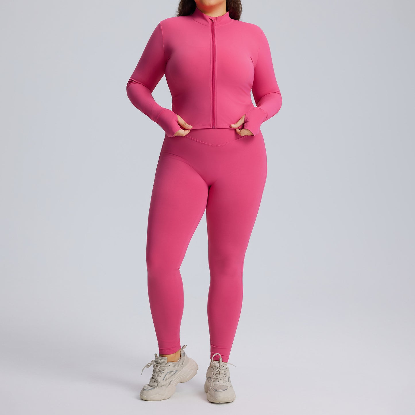 Womens High-Elastic Quick-Dry 3-Piece Sportswear Set