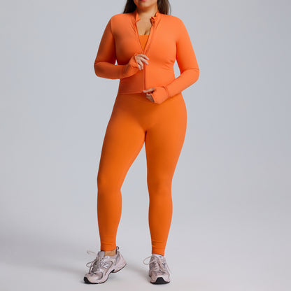 Womens High-Elastic Quick-Dry 3-Piece Sportswear Set